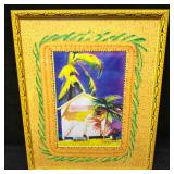 Tropical Palm Tree Place by The Water Print Painte