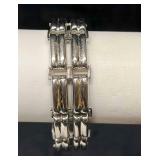 Signed Vintage Silver Tone Barclay Bracelet