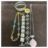 Vintage Coro Costume Jewelry Group Bracelet Neckla