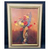 Framed Print On Wood Board Of Odilon Redon