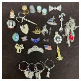 Miscellaneous Jewelry Lot Brooch Sewing Tools Rand