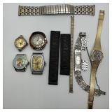 Vintage Wristwatch Parts Lot Including Seiko Timex