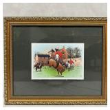 Framed British Horse Sport Hunt Scene Print Artwor