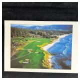 Pebble Beach Coastal Aerial Color Photography Prin