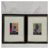 Pair Contemporary Harlequin Limited Edition Prints