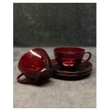 Set of Two Vintage Anchor Hocking Royal Ruby Red G