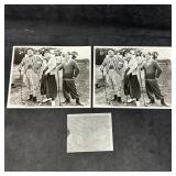 Three Stooges Golf Themed Black and White Photo Pr