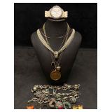 13pc Mixed Metals Molten Mosaic Costume Jewelry Co