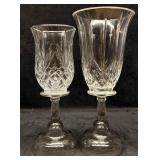 Set Of 2 Vintage Lexington Lead Crystal Hurricane