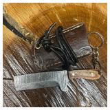 MHS Cutlery Keychain Cleaver Style Blade Knife Wit