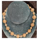 Vintage Italian Aventurine Venetian Glass Necklace