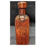 Vintage Tooled Leather Wrapped Decanter