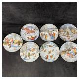 Seven Danbury Mint Old Time Country Winter By Char