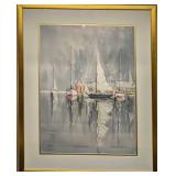 Framed Richard E. Williams Harbor View II Print R6