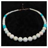 Jay King Sterling Mine Finds Blue Stone Necklace