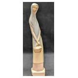 Vintage Ceramic Lady With Basket Figurine