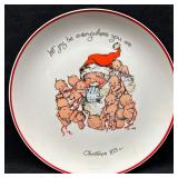 Kewpie Christmas 1973 Collectible Plate Santa with