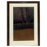 Framed George Shipperley Original Oil Pastel On Pa
