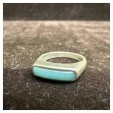 Carolyn Pollack Amazonite Inlay Modernist Sterling