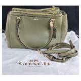 Authentic Leather Olive Green Coach Purse