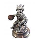 Vintage Silver Plated Man With Cymbals Figurine