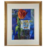 Framed Maria Reyes Jones Tulips Original Mixed Med