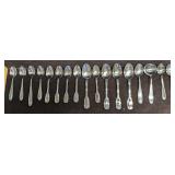 17 Vintage Assorted Cambridge & Gibson Spoons Lot
