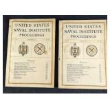 US Naval Institue Proceedings Sep & Aug 1933