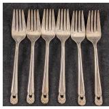 Six Vintage Eternally Yours Silverplate Forks