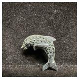 Marcasite Small Stone Sterling Silver Dolphin Broo