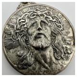 Sterling Silver Creed Jesus Suffering Pendant Radi