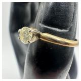 Marquise Cut Style Diamond 14K Yellow Gold Engagem