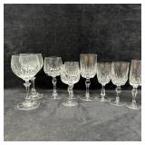 Group of Assorted Cut Crystal Stemware Glasses