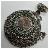 Southwestern Style Indian Head Penny Necklace And