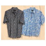 2PC Bugatchi Oceanic Mens Hawaiian Shirt Bundle