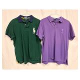 2PC Vintage Ralph Lauren Green and Purple Mens Pol