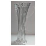 Vintage 12" Clear Glass Vase