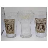 3 Vintage Style Pepsi & Coca-Cola Drinking Gla