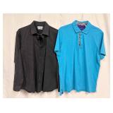2PC Calvin Klein and Robert Graham Casual Blue and