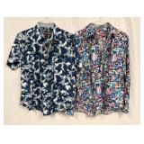 2PC Robert Graham Splatter Print Mens Button-Down