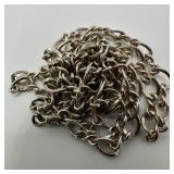 Unmarked Silver Chain Necklace Interconnected Infi