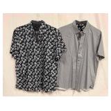2PC Ted Baker Monochromatic Mens Button-Up Shirt B