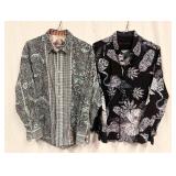2PC Robert Graham Black and White Intricate Patter