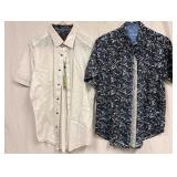 2PC Robert Grahams White and Blue Patterned Mens S