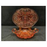 1920s to 30s Imperial Glass Co Marigold Star and F