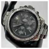 Michael Kors Gunmetal Chronograph Watch Crystal Be
