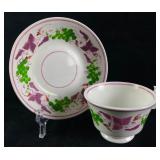 Antique Pink LustrewareCup & Saucer
