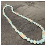 Murano Venetian Lamp Work Art Glass Light Blue Bea