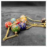 Murano Venetian Lamp Work Glass Multi Colored Roun