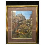 Framed San Francisco Lombard Street Foil Metal Etc
